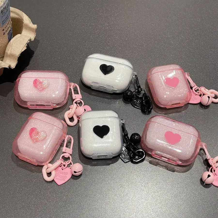 Per Airpods Pro 2 Custodia Luxury Love Glitter Cover Trasparente Per Air Pods Pro / Airpods 3 Custodia Protettiva In Silicone Per Auricolari Custodia 
