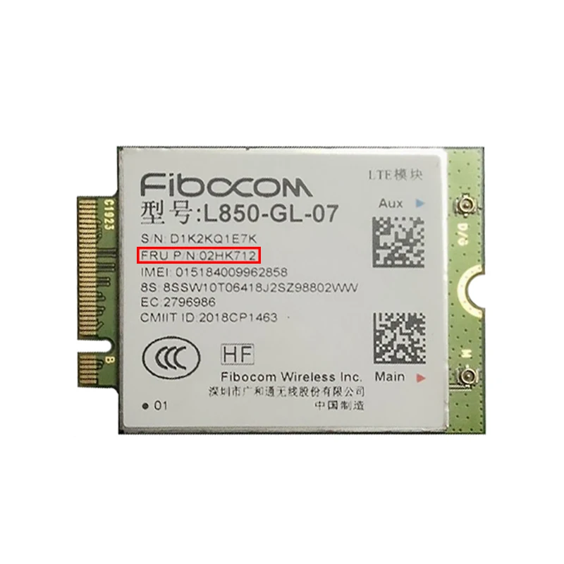 fibocom-l850-gl-07-fru-02hk712-lte-cat9-m2-module-for-thinkpad-t490-t490s-t14-t14s-l14-l15-l590-x390-x13-t495s-p53