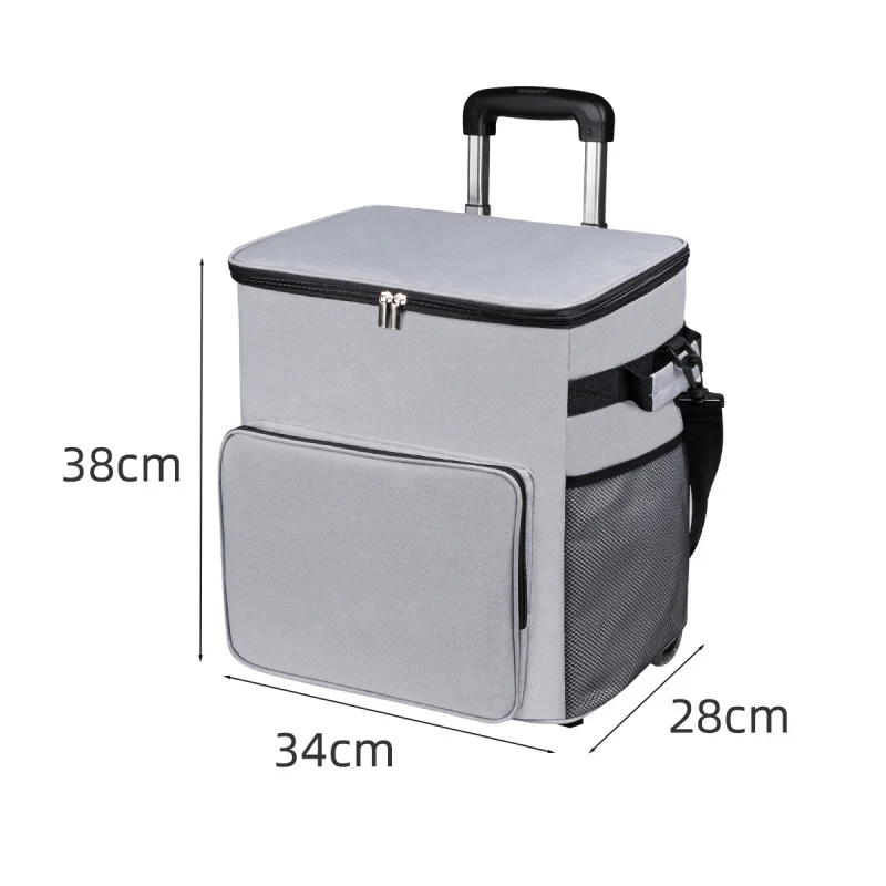 New Oxford Cloth Trolley Insulated Ice Bag Large Capacity Outdoor Portable Cooler Box for Street Vending