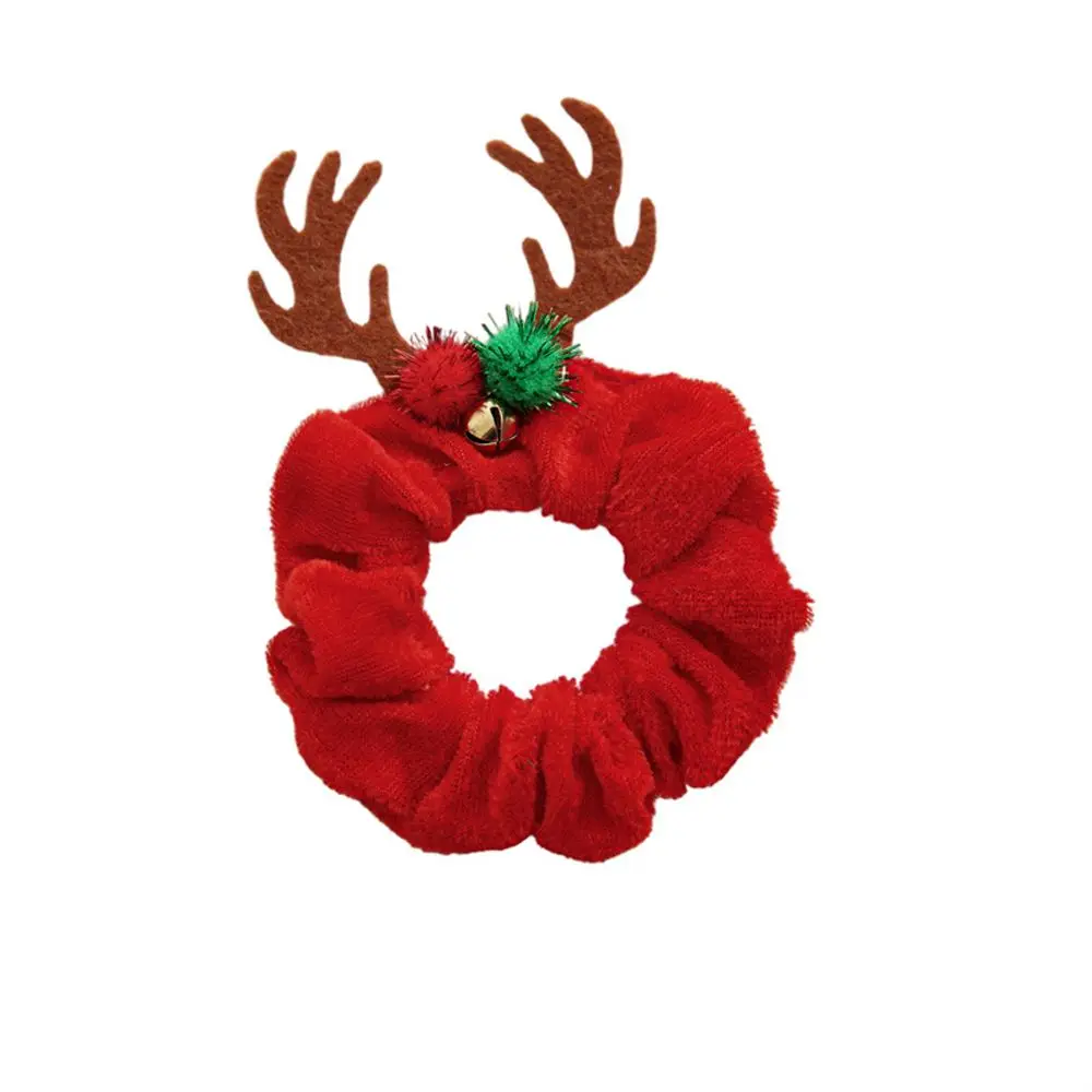 Female Hair Ties Antler Bat Christmas Halloween Spider Flannel Scrunchies Elastic Hair Bands Ponytail Holder Women Hair Rope