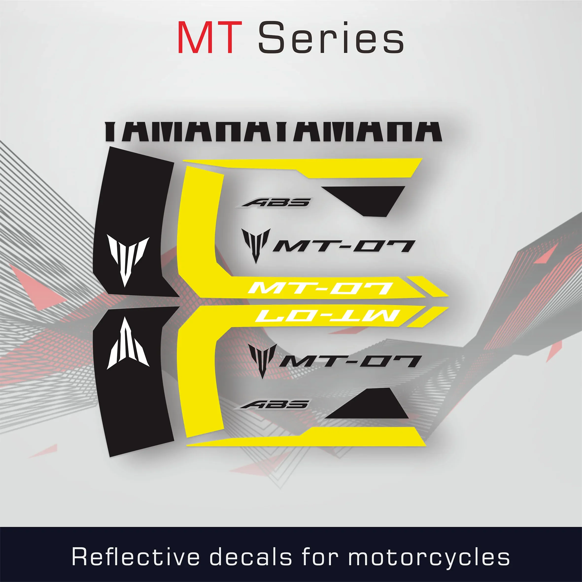 

For MT-07 MT07 mt 07 Motorcycle Fuel Tank Stripe Sticker 3M Logo Decal Accessories Waterproof 1 Pair