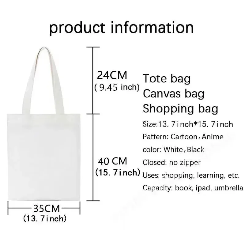 Rainbow Lady Canvas Shopping Tote Bag Shoulder Bag Lady Handbag Simple Fashion Large-capacity Shopping Bag Woman 6