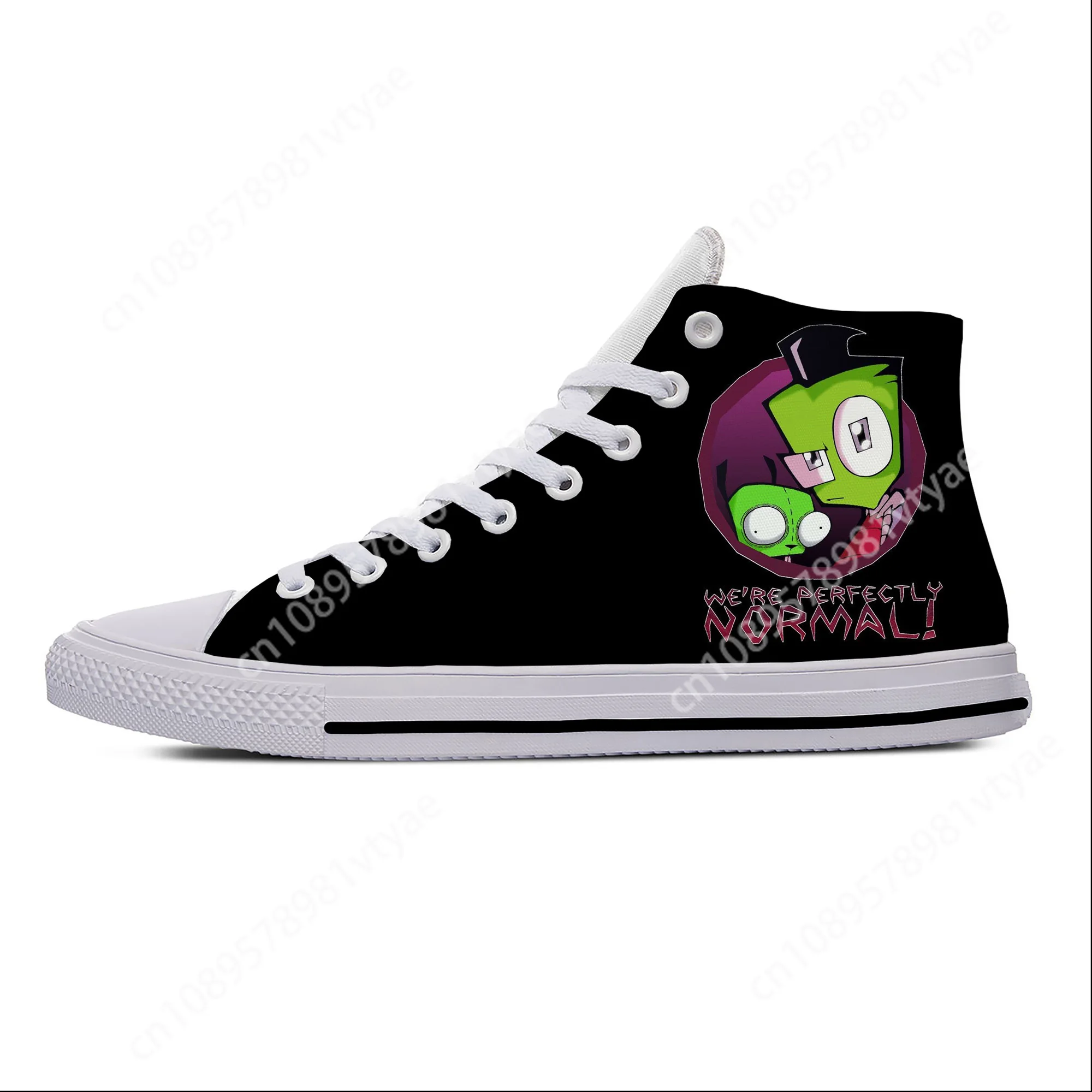 Hot Zim Anime Manga Cartoon Funny Fashion Invader Casual Cloth Shoes High Top Lightweight Breathable Custom Men Women Sneakers 2