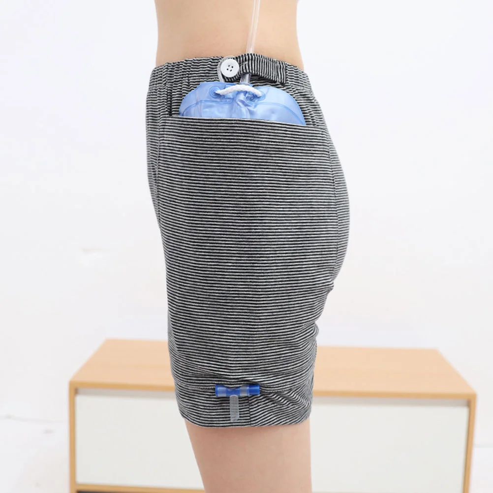 Ostomy Patient Men Incontinence Care Pant Urine Spandex Portable Bag Surgery Caring Pockets