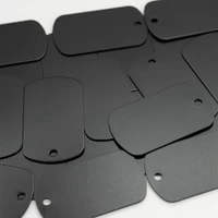 50 Pcs Metal Stamping Blanks Black For Stamping, Engraving Blanks Aluminum Stamping Blanks Keychain Blank Dog Tag Easy Install 2