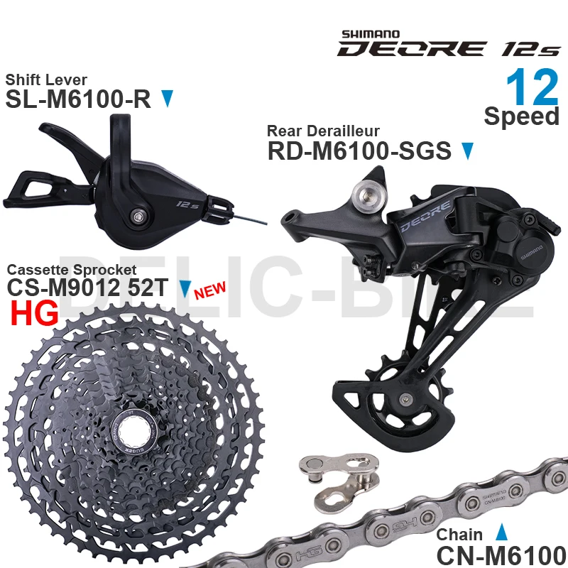 Shimano Deore M6100 12速セット11-50T Shimano Deore M6100 group brings 1x12 Hyperglide+