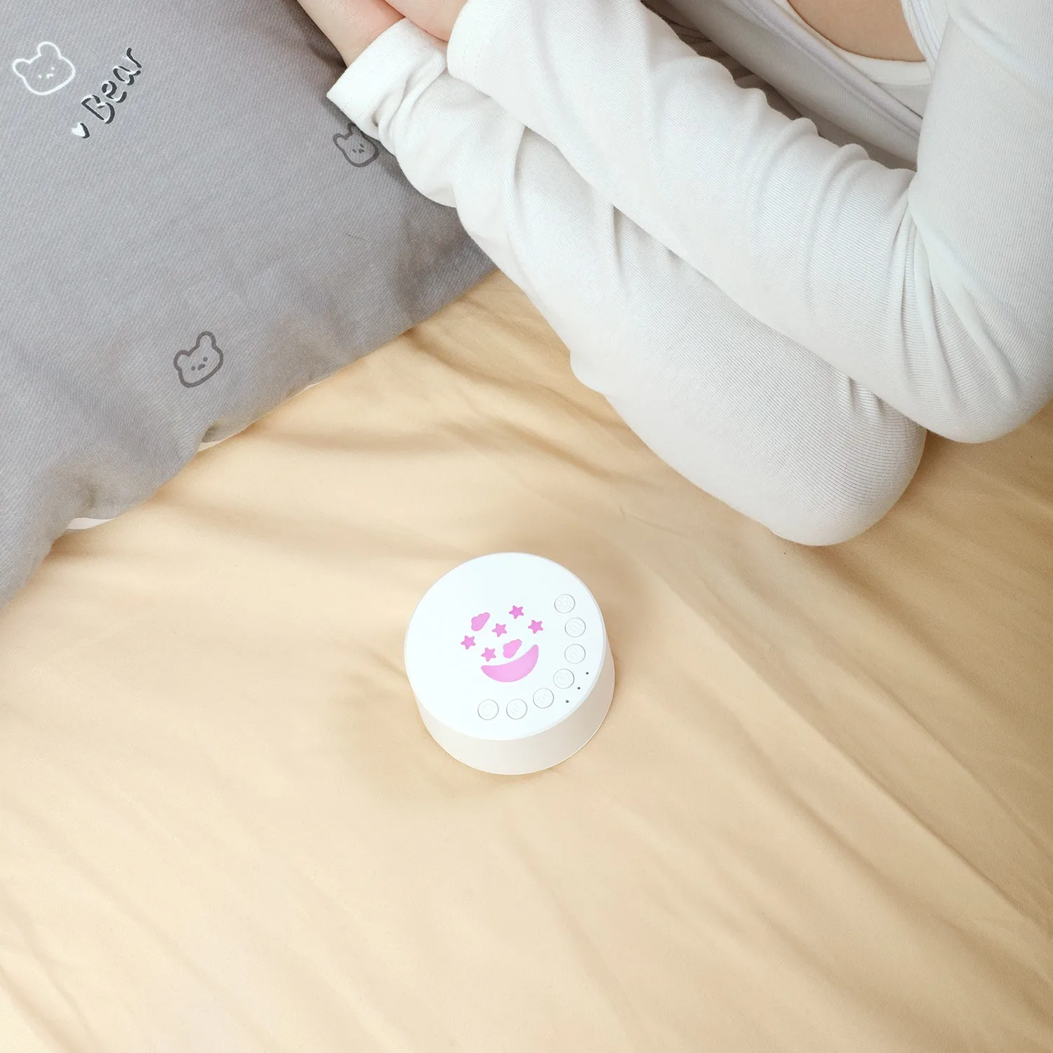 Baby White Noise Machine Desktop Sleep Sound Machine 18 Natural Sound Colorful Night Light Bad Sleep Helper USB Rechargeable