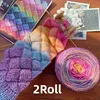 2Roll 250g/roll Colorful Gradient Rainbow Soft Warm And Comfortable Spun Yarn Baby Yarn Ball For Diy Hat Scarves Hand Weaving 2
