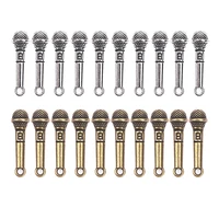 10pcs Mini Alloy Microphone Model Dollhouse Miniature Furniture Accessories Doll House Decoration 1