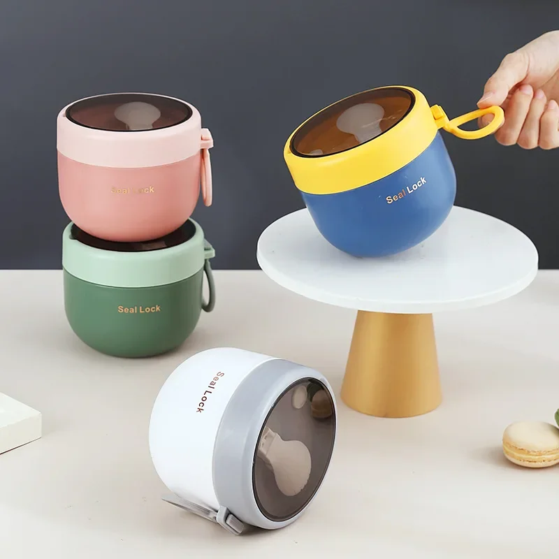 Stainless Steel Soup Noodle Bowl with Lid Microwave Safe Lunch Box