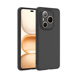 Sleek Matte Black Soft TPU Phone Case - Slim Silicone Back Cover for Honor Power 5G (Black)