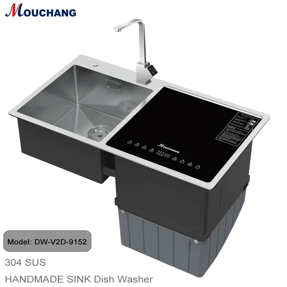 Household Automatic Dishwasher Commercial Kitchen Countertops Stainless Steel Household Dishwasher 2