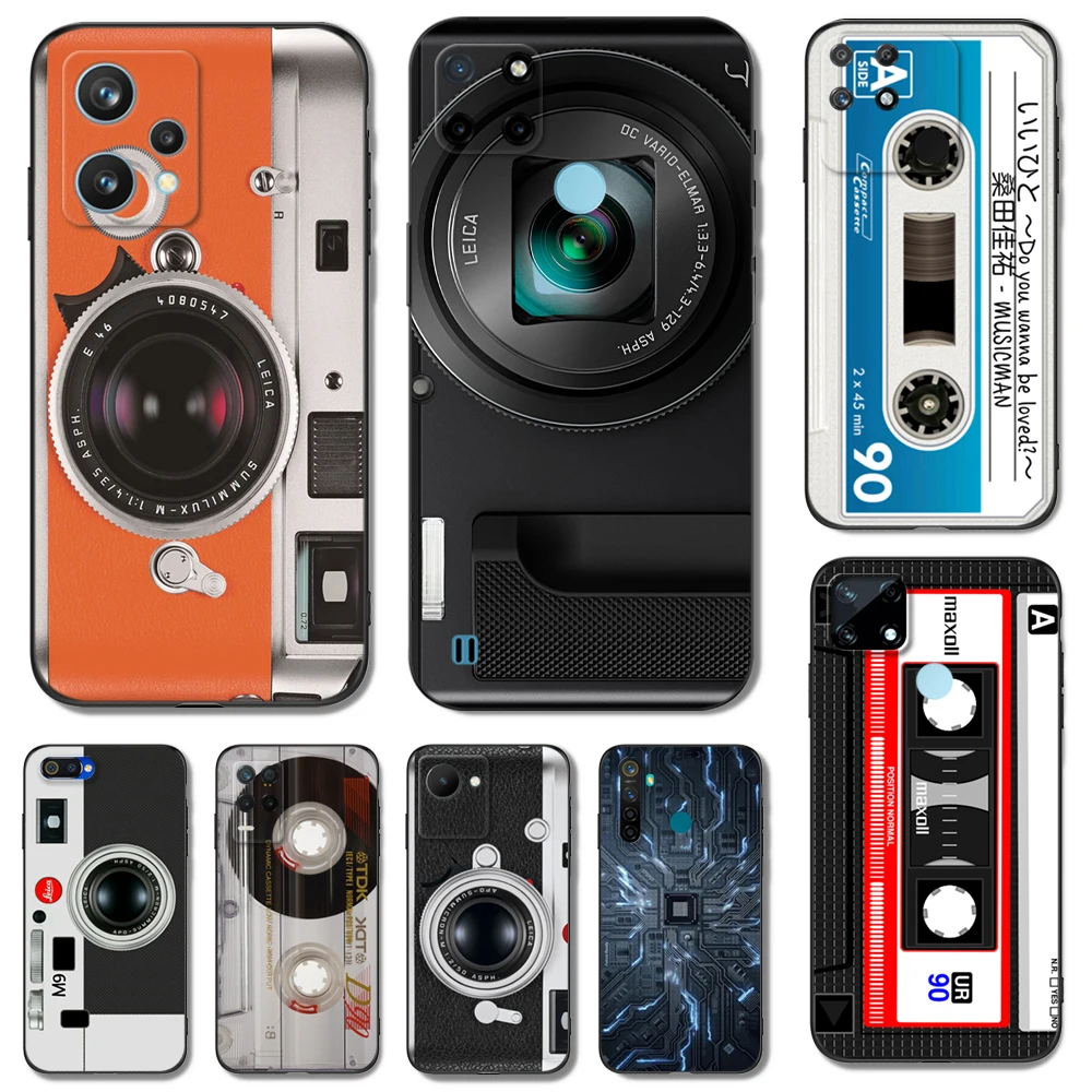Custodia In Tpu Nero Per Realme Q5 X Xt X2 X3 Superzoom X50 V13 Q3I X7 Pro Ultra Gt Master Edition Fotocamera Vintage