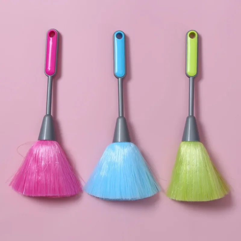 Feather Duster Two-color handle PP silk Computer Keyboard Cleaning Brush Office household Dust Duster