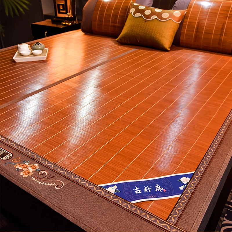 Luxury bamboo mat summer straw mattress student dormitory single double