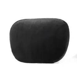 Luxurious Soft Adjustable Car Headrest Neck Support Cushion (Black 1 PCS)