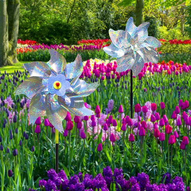 Anti Madár Lézer Szélmalom Madárcsökkentő Tűkerékek Fényvisszaverő Ijesztő Elrettentő Vezetés A Kerti Gyep Udvarához - Image 3