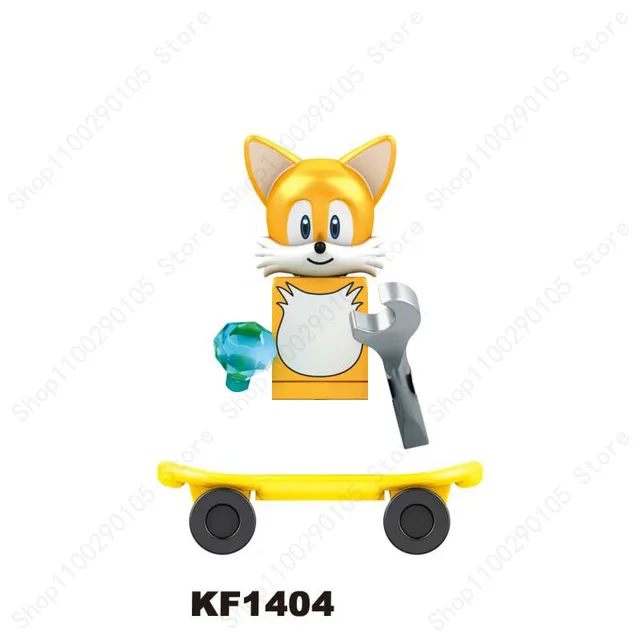 Mini Action Figure Building Block Sonic Teirusu Silver Nakkurusu Shadow Eggman Blaze Storm Knuckles KF6123 LG1001 WM6086 Bricks 1404