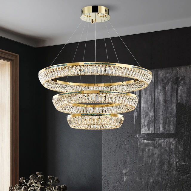 Plafonnier LED moderne, 30W luminaire plafonnier en cristal, Lampe