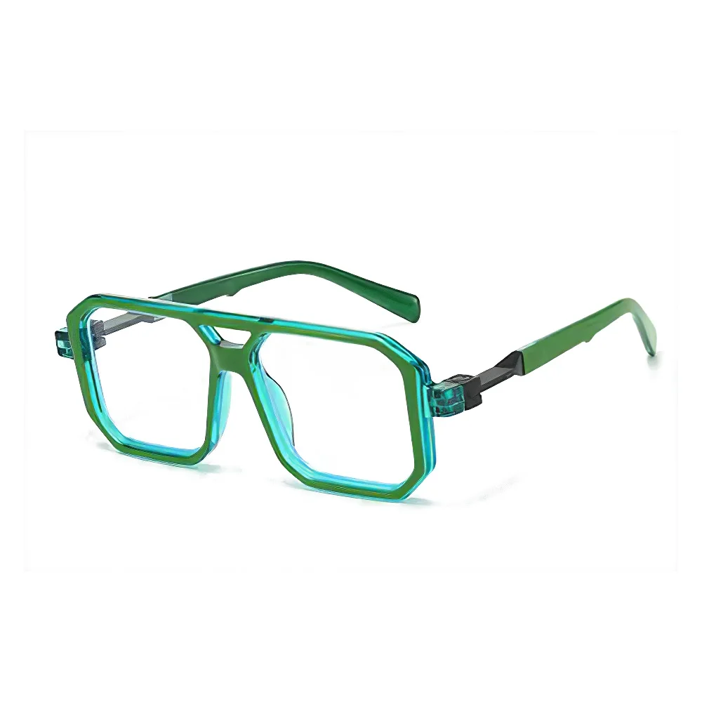 Unisex Transparent Black Square Anti-Blue Light Glasses
