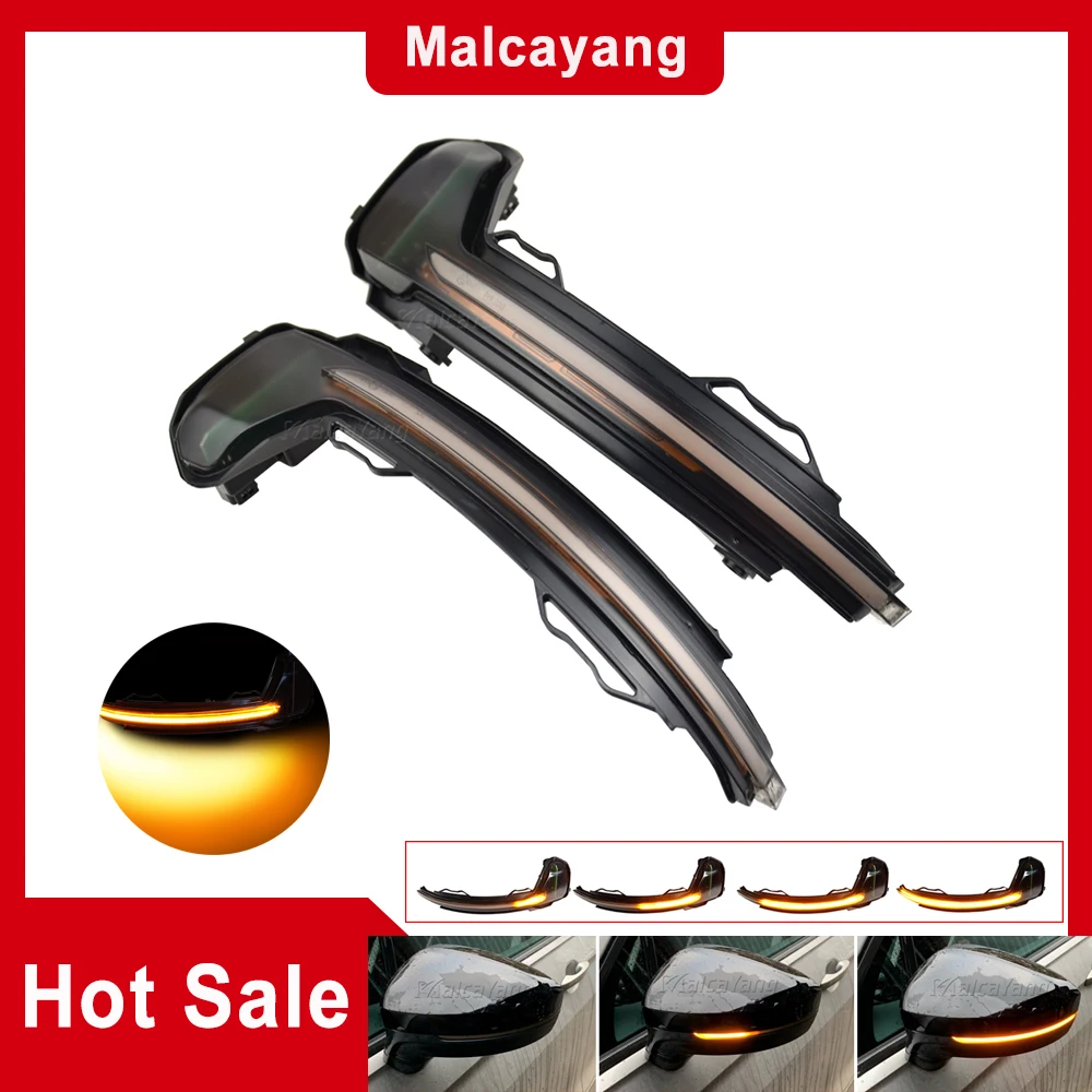 

For Volkswagen Tiguan MK2 II R 5N 2017 2018 2019 2020 LED Dynamic Turn Signal Light Flowing Sequential Side Mirror Indicator