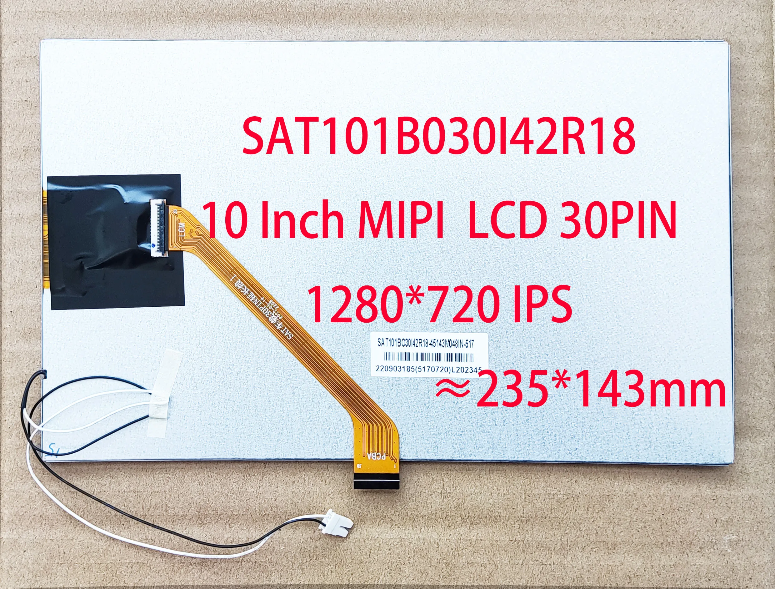 235*143mm 720*1280 de alta resolução mipi lcd para rádio
