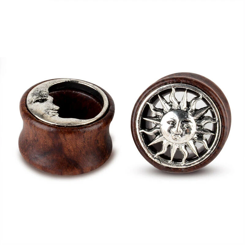 1 Pair Wood Ear Plugs Gauges Earrings Buddha Statue for Women Men Flesh Tunnel Expander Piericing Stretcher body piercing jewelry,piercing jewelry,body piercing earrings,ear piercing jewelry,body jewelry