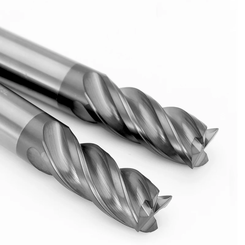 Carbide Drill Bits HRC72 Tungsten Steel Carbide End Mills 3 4 6 8 10 12 20 CNC Tools Milling Cutter for Stainless Steel 4 Flute Router Bits
