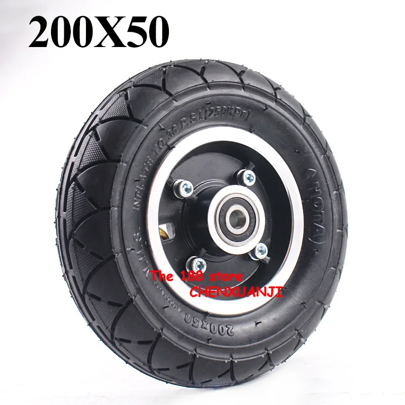 200x50 Electric Scooter Tyre With Wheel Hub 8" Scooter Tyre Inflation