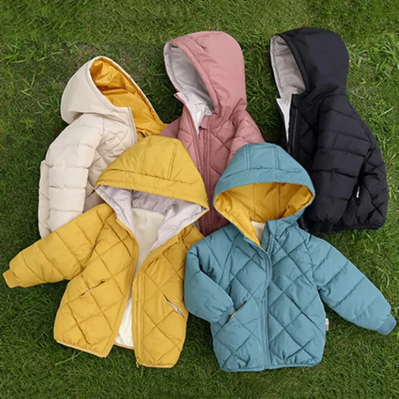 Jaqueta Infantil ĵ�� ���� ���� �ĵ�  �ҳ� ��Ŷ, 2023 ��ī, ��� �ܿ� ��ư ��Ʈ, 2-9 ��