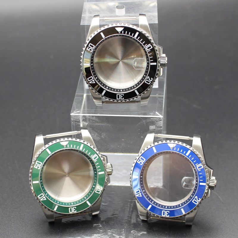 Cassa Per Orologi Submariner Da 40Mm Cristallo Zaffiro Per Seiko Nh34 Nh35 Nh36 Nh38 Movimento 28.5Mm Quadrante Compatibile Skx007 Anello Capitolo