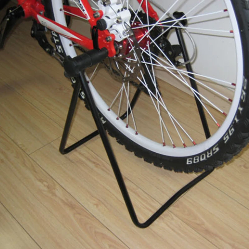 Description Picture 2 of itemUniversal Foldable Bicycle Bike Display Rack Triangle Wheel Hub Repair Stand KickStand For Vertical Parking Bike Accessories