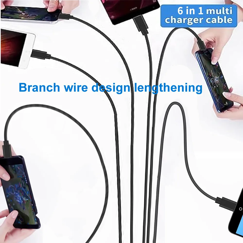 Universal Type C to USB C Multi-Port Splitter Adapter Cord for Charging and Connectivity