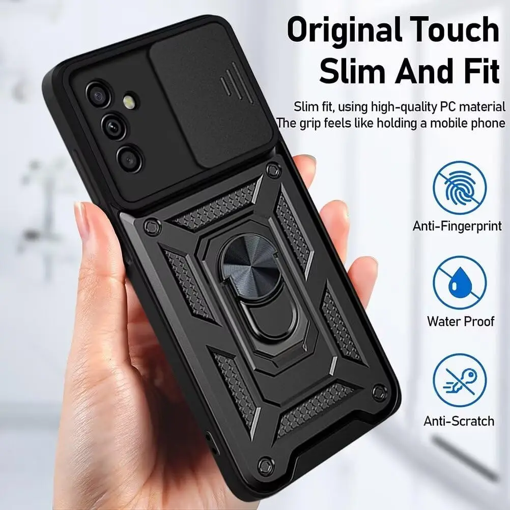Rugged Military-Grade Armor Case with Lens Protection & Stand Holder