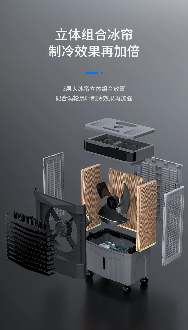 Sfaf9c493bae6486697e2b2f42d585902P Industrial Air Conditioning Fan Air Cooler Household Refrigeration Small Air Conditioner Plus Water Cooling Electric Fan Mallzona