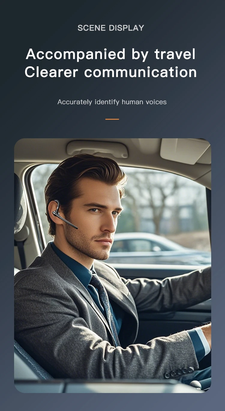 eppfun Bluetooth 5.4 Headset Wireless Headphone Dual-Mic Mute CVC8.0 Noise Cancelling Driving Earpiece Handsfree Earphones
