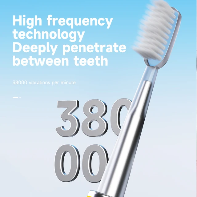 Couple-style intelligent electric toothbrush, with an IPX7 waterproof rating. It uses DuPont soft bristles, has 3 adjustable mod 5