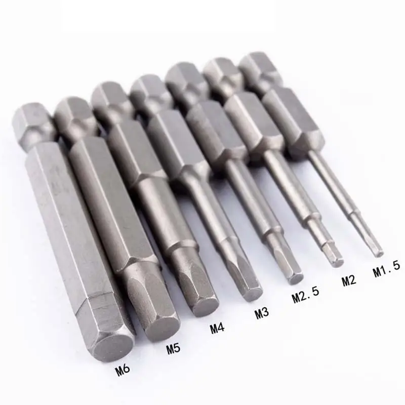 

8pc Hex Head Long Allen Bit Set Quick Connect Shank Impact Driver Drill Magnetic 1.5-8mm Hex Head Screwdriver Bits Hand Tools