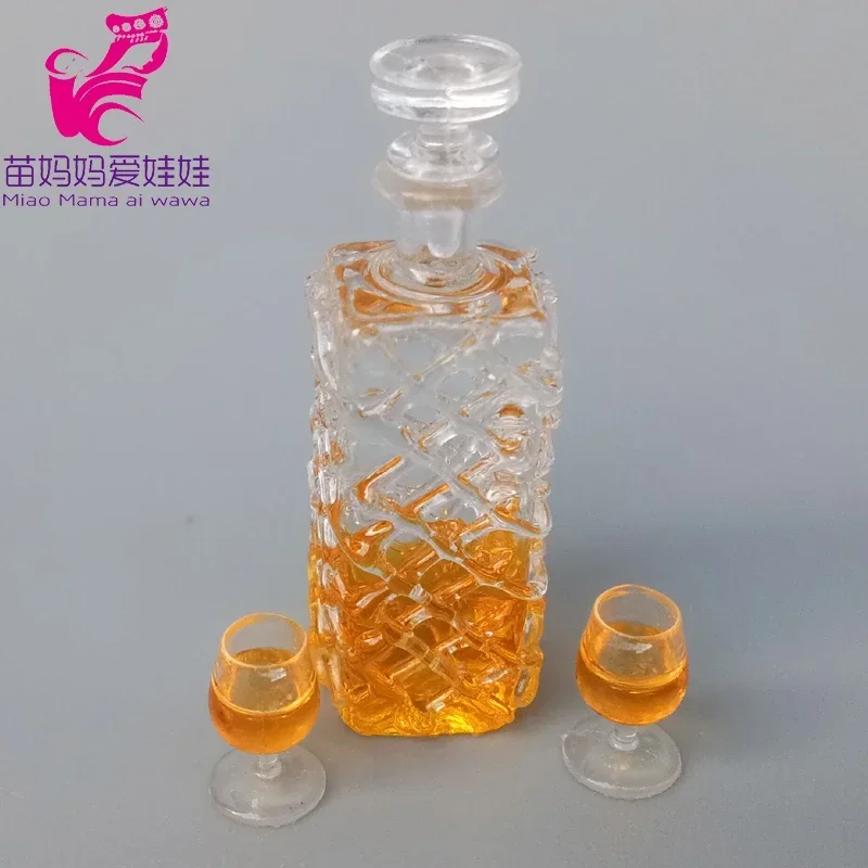 BJD Doll Drink Mini Bottled Water Orange Guice Milk Pots Wine Bottle Beer for Barbie Blythe Licca Doll Accessories