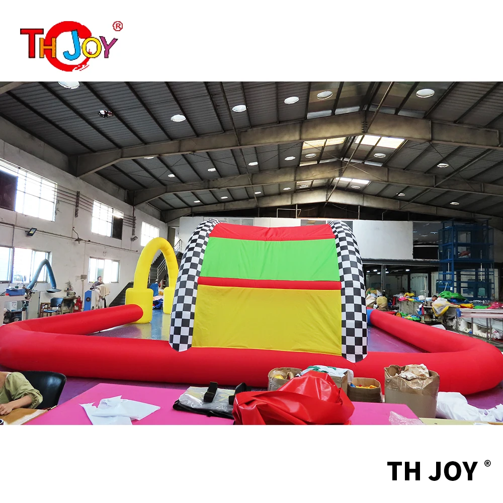 20x10x2.5m Inflatable Zorb Ball Go Kart Air Track Inflatable Race Track 4