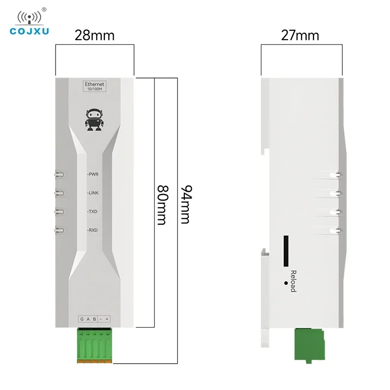 RS485 to Ethernet Serial Port Server COJXU NE2-D11 Ultra Small Volume MQTT Communication ModBus Gateway TCP/IP to RTU DC 8-28V serial ethernet module