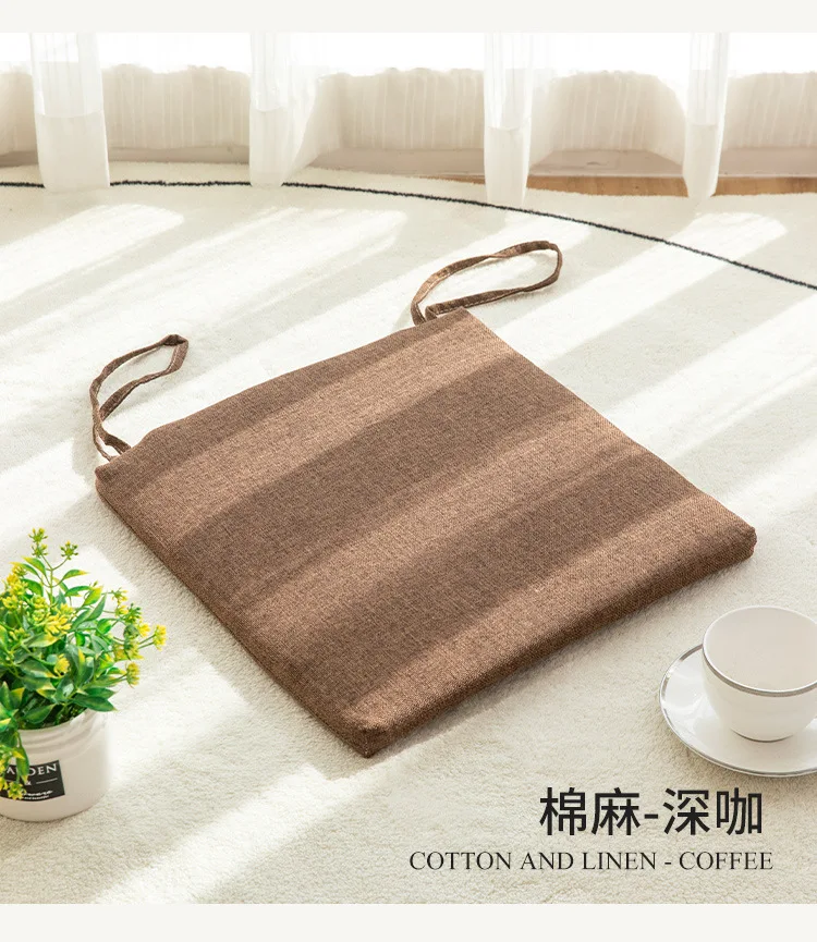 yellow cushions Tatami Cushion Linen Cotton Cushion Cover Home Decoration Cushions Chair Cushion Seat Cushion Bench Cushion Patio Cushions chair cushions