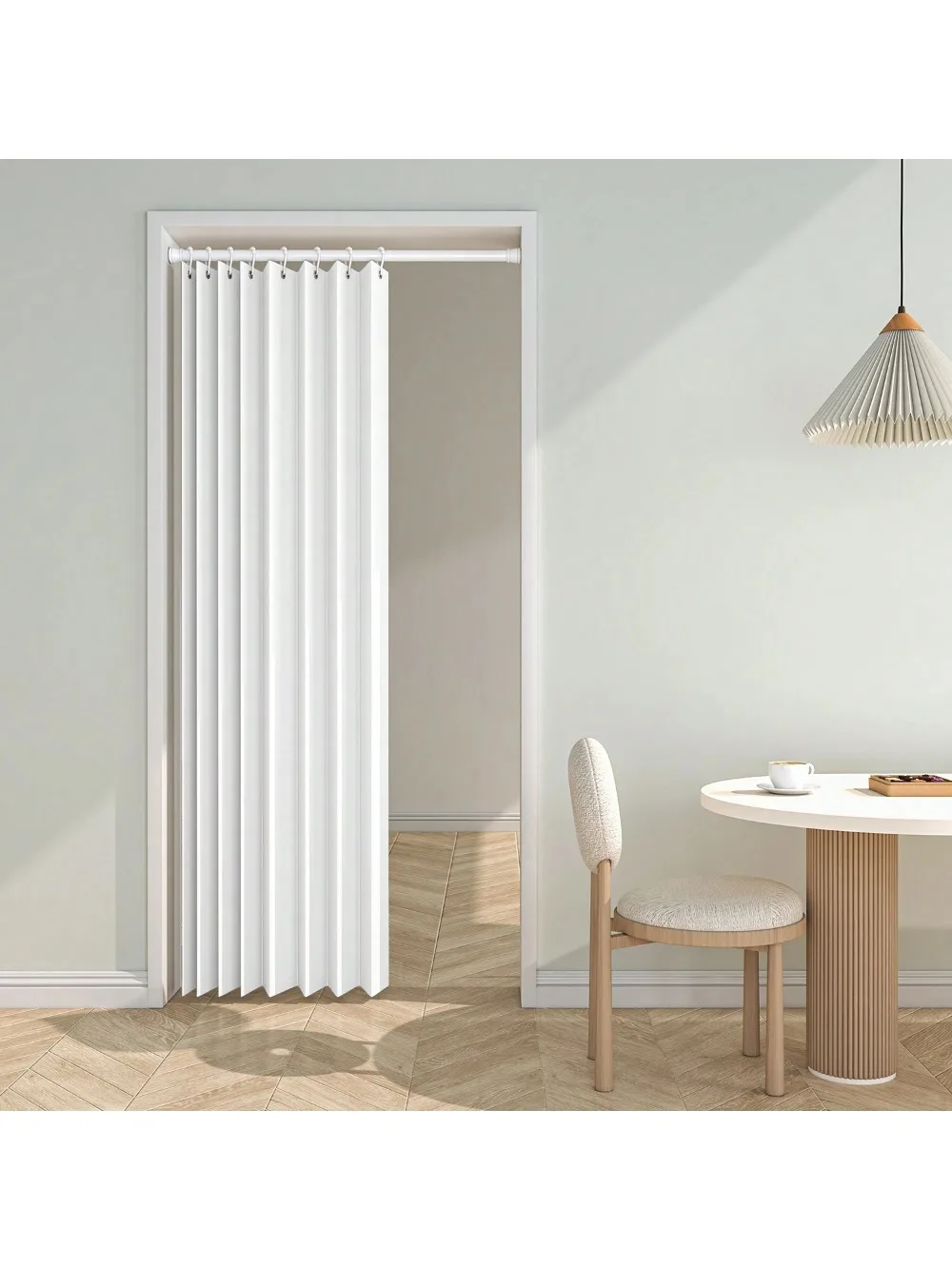 Tenda Oscurante A Fisarmonica Con Chiusura Magnetica – Divisorio Pieghevole Per Porte Da 105 A 200 Cm – Blu, Per Camera E Bagno