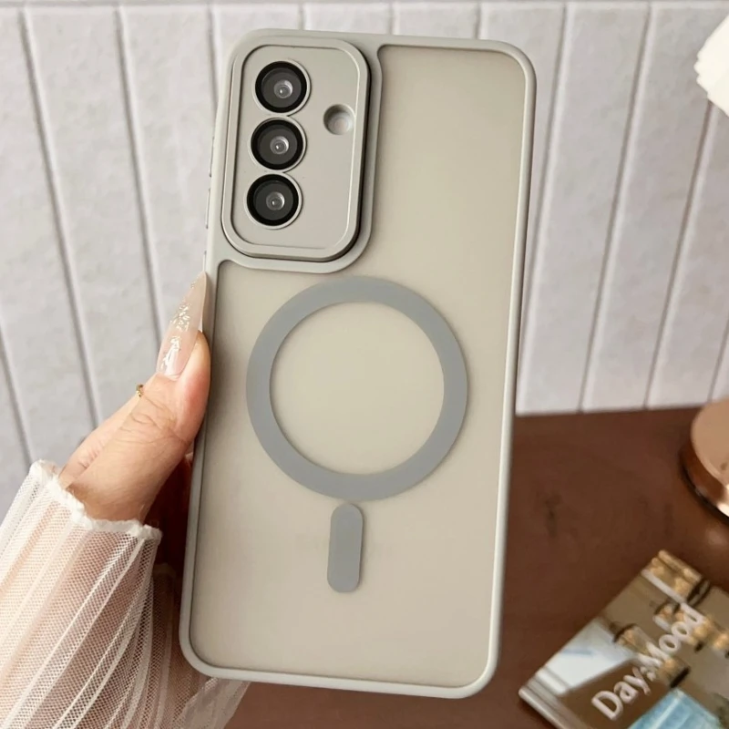 Luxury Matte Magnetic Wireless Charging Case Cover