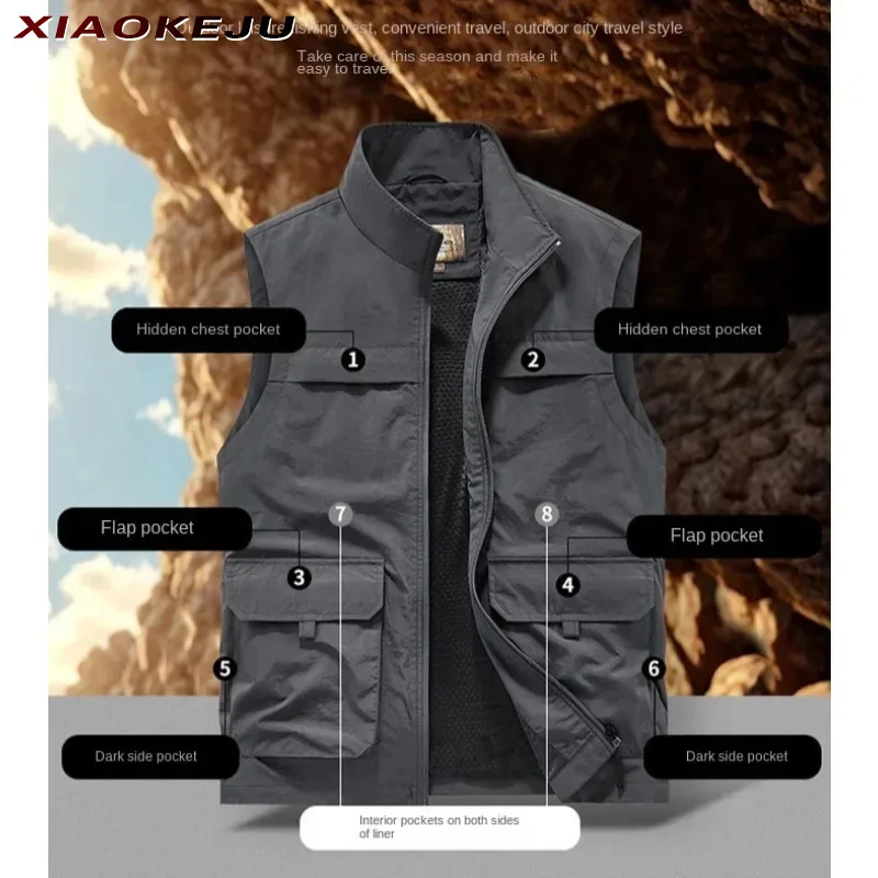 

Оригинальный кожаный жилет для мужчин, мужские пальто, Высококачественная мотоциклетная куртка без рукавов, жилет, водонепроницаемая одежда для охоты и рыбалки