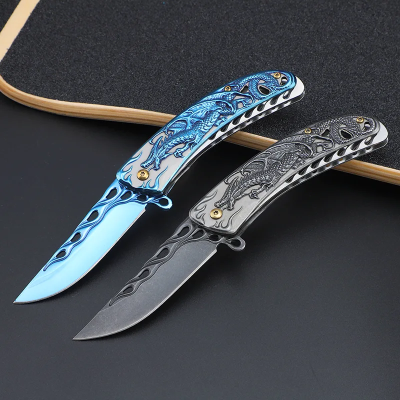 

New Pocket Folding Camping Fruit Knife 7cr17mov Blade+Steel Handle Survival Hunting Tactical knives Outdoor EDC Tools