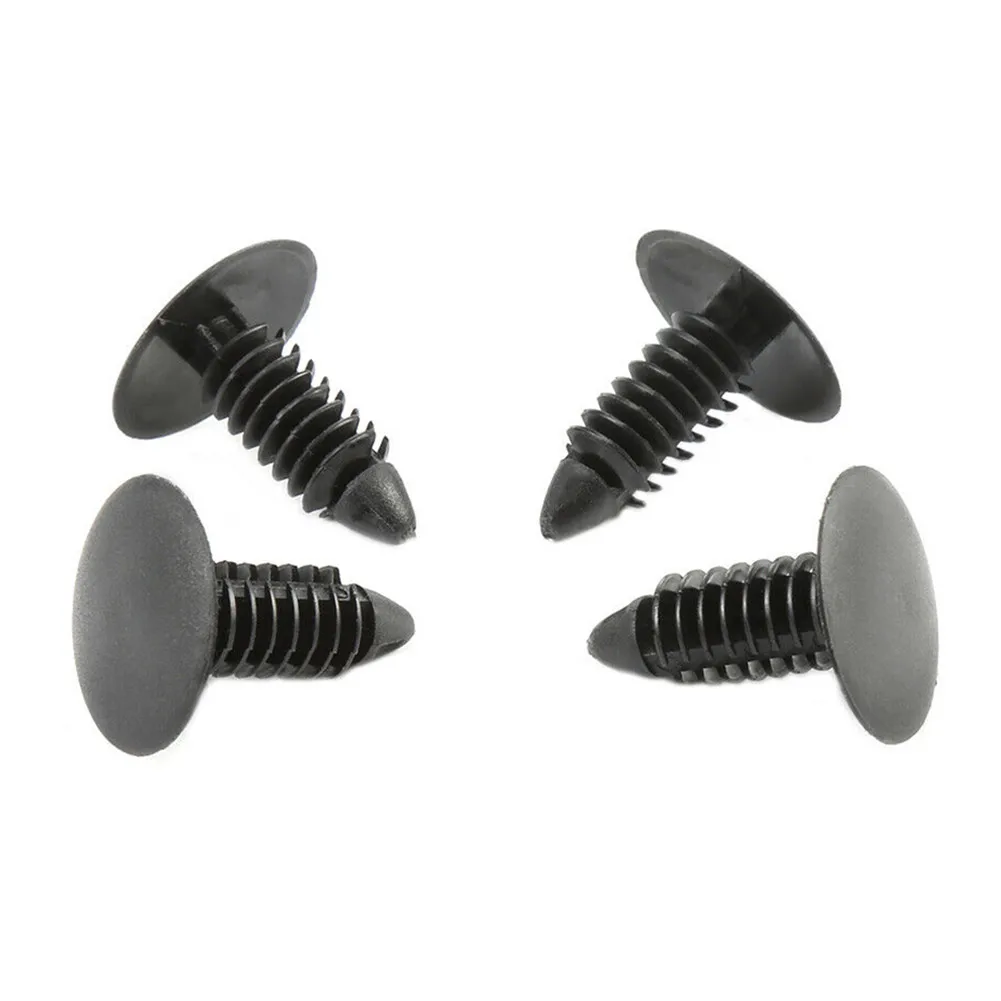 4 pezzi nero 7mm foro paraurti tappi Clip per fori targa anteriore copertura accessori interni in plastica Clip di fissaggio automatico