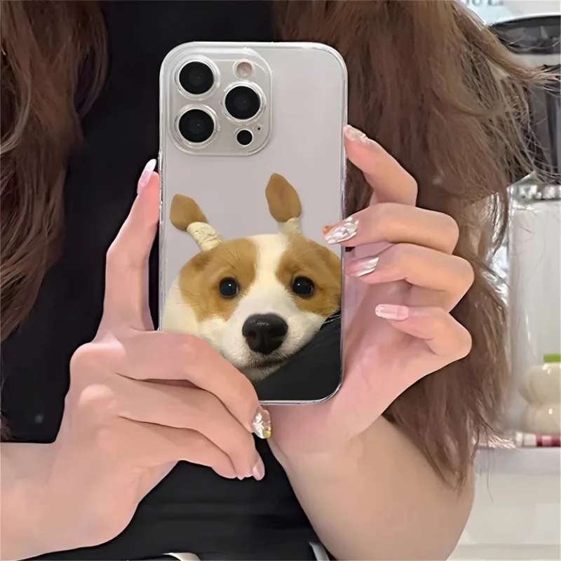Adorable Cat and Dog Couples Soft Transparent Phone Case Cover