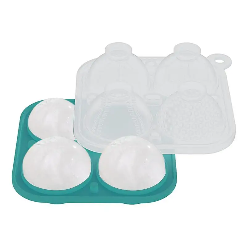 

4 Ball Ice Cube Mold Ice Cream Ice Mold Portable Silicone Mold Ball Maker For Whiskey Cocktail Ice Sphere Tray Kitchen Tools
