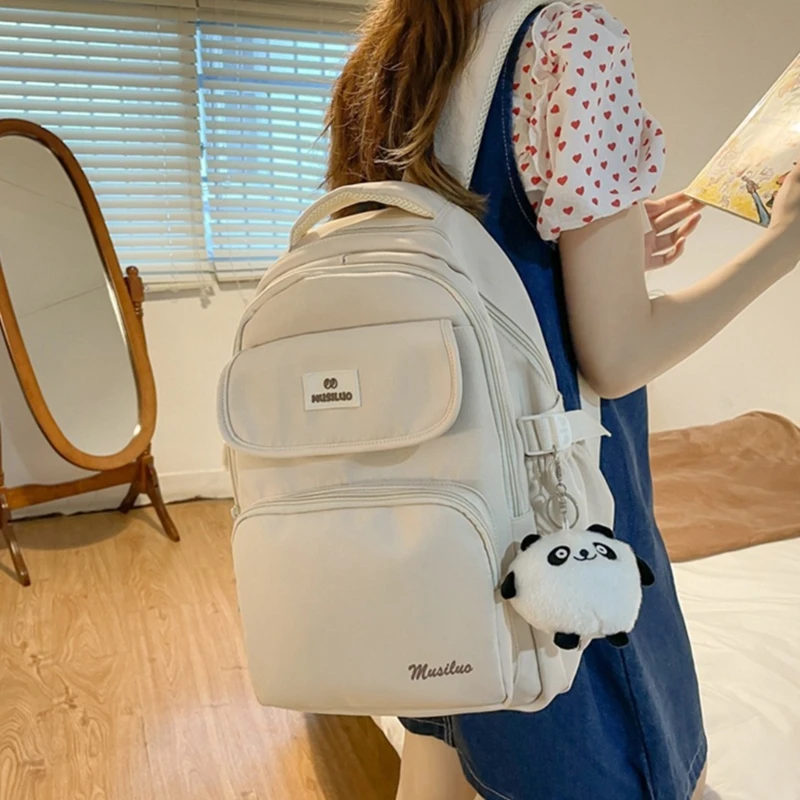 Women Casual Backpack Nylon Backpack Students College School Bookbags for Summer